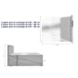 Ensemble boxspring complet tête de lit + sommiers + matelas + surmatelas ALVEN - simili cuir blanc cassé - 160x200 cm