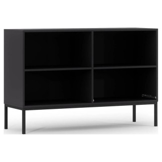 Très jolie commode de dimensions 120x40x80 cm, noir mat - Lancaster