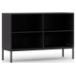 Très jolie commode de dimensions 120x40x80 cm, noir mat - Lancaster