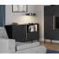 Très jolie commode de dimensions 120x40x80 cm, noir mat - Lancaster