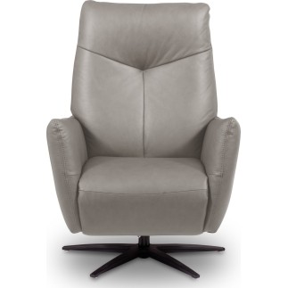 Fauteuil relax électrique en 100% tout cuir épais luxe italien
