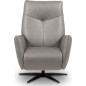Fauteuil relax électrique en 100% tout cuir épais luxe italien, gris, CLAUDIO, 2 moteurs Fauteuil relax électrique en 100% tout cuir épais luxe italien, gris, CLAUDIO, 2 moteurs
