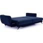 Canapé 3/4 places convertible - bleu foncé - en tissu velours de qualité luxe, MEGANE