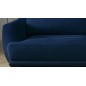 Canapé 3/4 places convertible - bleu foncé - en tissu velours de qualité luxe, MEGANE