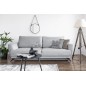 Canapé 3/4 places convertible - GRIS - en tissu velours de qualité luxe, MEGANE
