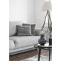 Canapé 3/4 places convertible - GRIS - en tissu velours de qualité luxe, MEGANE