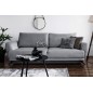 Canapé 3/4 places convertible - gris foncé foncé - en tissu velours de qualité luxe, MEGANE