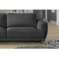 Canapé 3/4 places convertible - gris anthracite - en tissu velours de qualité luxe, MEGANE