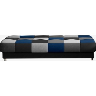 Canapé 3 places convertible - noir/gris/bleu/multicolore - en tissu de belle qualité, CAYENNE
