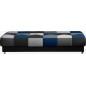 Canapé 3 places convertible - noir/gris/bleu/multicolore - en tissu de belle qualité, CAYENNE