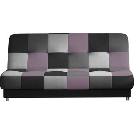 Canapé 3 places convertible - multicolore et mauve - en tissu de belle qualité, CAYENNE
