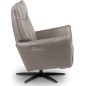 Fauteuil relax électrique en 100% tout cuir épais luxe italien, gris, CLAUDIO, 2 moteurs Fauteuil relax électrique en 100% tout cuir épais luxe italien, gris, CLAUDIO, 2 moteurs