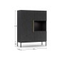 Buffet haut de la collection Lancaster, 120x150x40 cm, noir mat