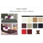 Lit design en cuir italien de luxe LUNA, couleur personnalisée, 140x190
