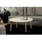 Table basse design nordique, ronde, IPSO, blanche