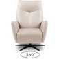 Fauteuil relax électrique en 100% tout cuir épais luxe italien, couleur ice, CLAUDIO, 2 moteurs Fauteuil relax électrique en 100% tout cuir épais luxe italien, couleur ice, CLAUDIO, 2 moteurs