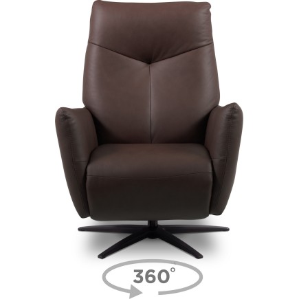 Fauteuil relax électrique en 100% tout cuir épais luxe italien