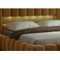 Lit 180x200 rembourré en velours luxe avec coffre et éclairage LED, bronze, LANA