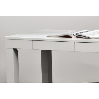 Bureau design nordique en bois lacqué ANFA, blanc