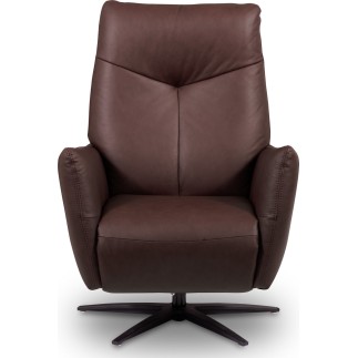 Fauteuil relax électrique en 100% tout cuir épais luxe italien