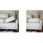 - Canapé d'angle en cuir italien 6/7 places IZEN, blanc, version LUXE, angle gauche