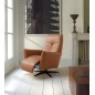 Fauteuil relax électrique en 100% tout cuir épais luxe italien, cognac, CLAUDIO, 2 moteurs Fauteuil relax électrique en 100% tout cuir épais luxe italien, cognac, CLAUDIO, 2 moteurs