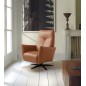 Fauteuil relax électrique en 100% tout cuir épais luxe italien, cognac, CLAUDIO, 2 moteurs Fauteuil relax électrique en 100% tout cuir épais luxe italien, cognac, CLAUDIO, 2 moteurs