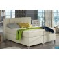 Ensemble boxspring complet tête de lit + sommiers + matelas + surmatelas BASSANO - en simili cuir beige - 140x200 cm