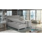 Ensemble boxspring complet tête de lit + sommiers + matelas + surmatelas BASSANO - en simili cuir chocolat - 140x200 cm