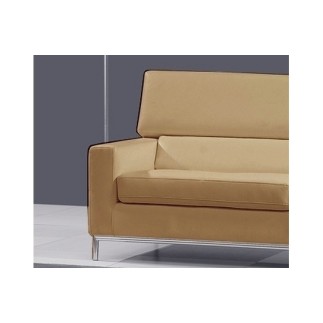 Fauteuil 1 place en cuir italien XENIA, beige