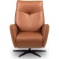 Fauteuil relax électrique en 100% tout cuir épais luxe italien, cognac, CLAUDIO, 2 moteurs Fauteuil relax électrique en 100% tout cuir épais luxe italien, cognac, CLAUDIO, 2 moteurs