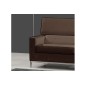 Fauteuil 1 place en cuir italien XENIA, chocolat