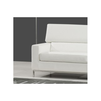 Fauteuil 1 place en cuir italien XENIA, blanc