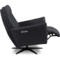Fauteuil relax électrique en 100% tout cuir épais luxe italien, bleu, CLAUDIO, 2 moteurs Fauteuil relax électrique en 100% tout cuir épais luxe italien, bleu, CLAUDIO, 2 moteurs