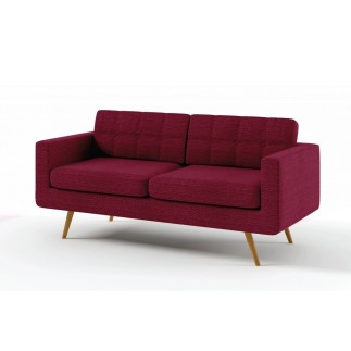 Canapé 3 places en tissu de qualité YVON, fuschia
