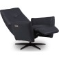 Fauteuil relax électrique en 100% tout cuir épais luxe italien, bleu, CLAUDIO, 2 moteurs Fauteuil relax électrique en 100% tout cuir épais luxe italien, bleu, CLAUDIO, 2 moteurs