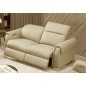 Canapé 3 places avec 2 relax électriques en cuir italien buffle TOPRELAX, beige