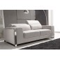 Ensemble Canapé 3 places et 2 places en cuir italien buffle LUXY, blanc