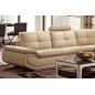 Canapé d'angle en cuir buffle italien de luxe 6/7 places BELLALIGNA, beige, angle droit Canapé d'angle en cuir buffle italien de luxe 6/7 places BELLALIGNA, beige, angle droit