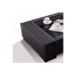 Table basse en cuir italien ZANA, noir