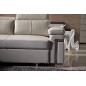 - Canapé d'angle convertible en cuir buffle italien 5 places, ALLURE, beige, angle gauche