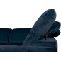 Canapé d'angle avec relax électrique tissu bouclette sensation velours, 5/6 places SINATRA, bleu foncé, angle droit Canapé d'angle avec relax électrique tissu bouclette sensation velours, 5/6 places SINATRA, bleu foncé, angle droit