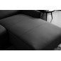 Canapé d'angle avec un relax électrique en cuir de buffle italien de luxe 6 places BOSTON noir, angle droit