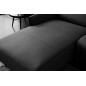 - Canapé d'angle avec un relax électrique en cuir de buffle italien de luxe 6 places BOSTON noir, angle gauche