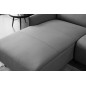 - Canapé d'angle avec un relax électrique en cuir de buffle italien de luxe 6 places BOSTON gris foncé, angle gauche
