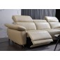 Canapé d'angle en cuir buffle italien de luxe 6/7 places LORENZO, beige, angle droit
