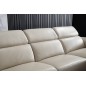 Canapé d'angle en cuir buffle italien de luxe 6/7 places LORENZO, beige, angle droit