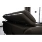 Canapé d'angle en cuir buffle italien de luxe 6/7 places LORENZO, gris foncé, angle droit