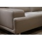 Canapé d'angle en cuir de buffle italien de luxe 5/6 places MASSIMO, beige, angle droit