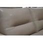 Canapé d'angle en cuir de buffle italien de luxe 5/6 places MASSIMO, beige, angle droit